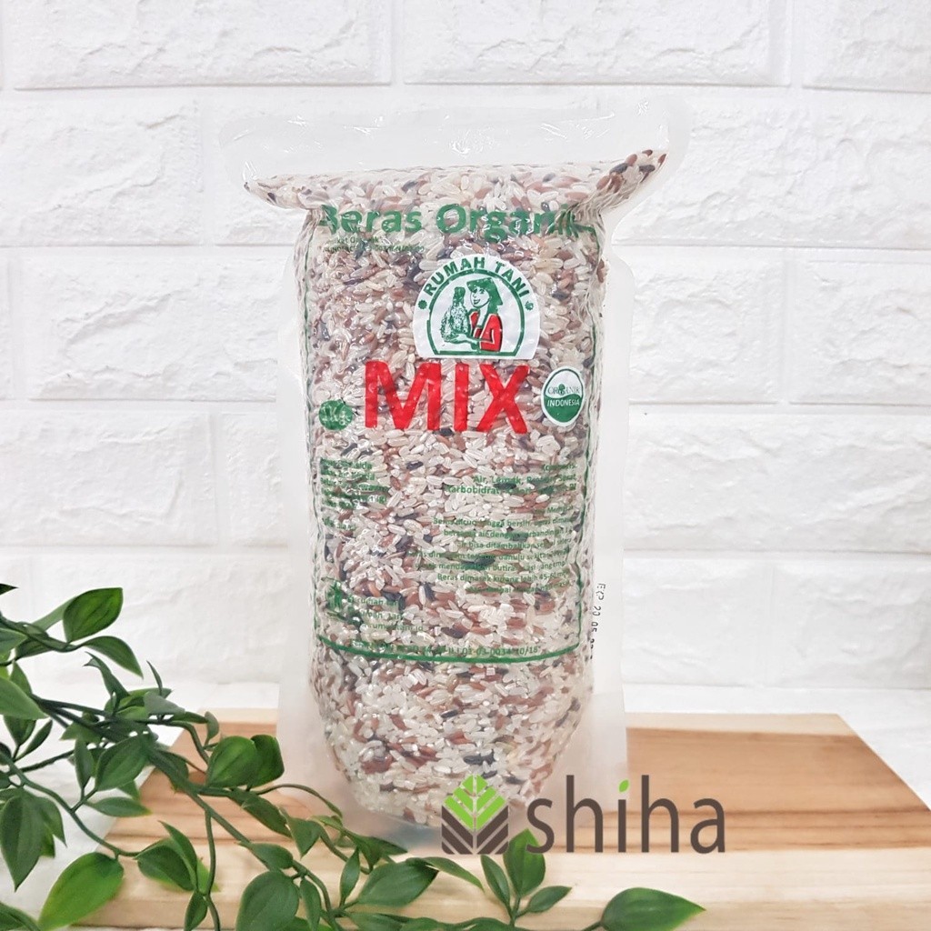 

Super Moerah~ sukron_86 Beras Organik Mix Rumah Tani 1 kg (Organic Certified) | Warung Shiha