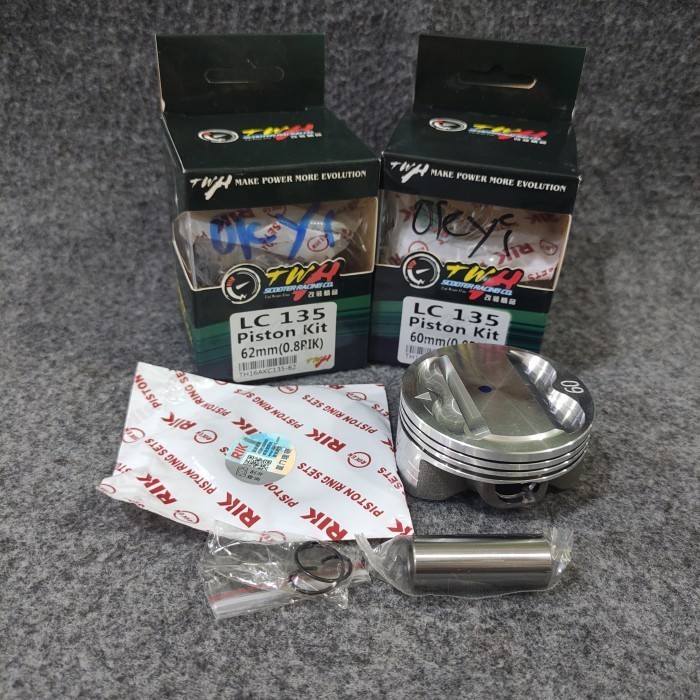 TERMURAH SEHER PISTON KIT TWH RACING 60 62 PEN 14 NMAX AEROX MX MX KING VIXION  - 62mm