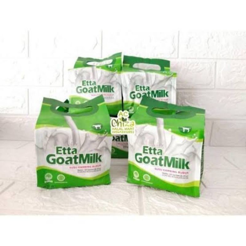 

[ ] ETTA GOAT MILK ORIGINAL 100% SUSU KAMBING BUBUK ISI 10 SACHET 250 GRAM