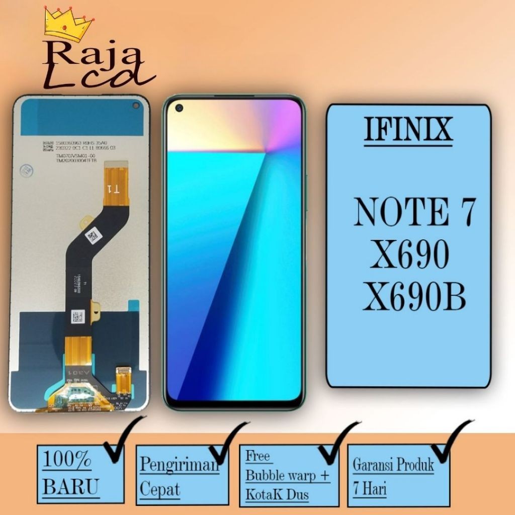 LCD FULLSET TOUCHSCREEN INFINIX NOTE 7 X690 X690B ORIGINAL