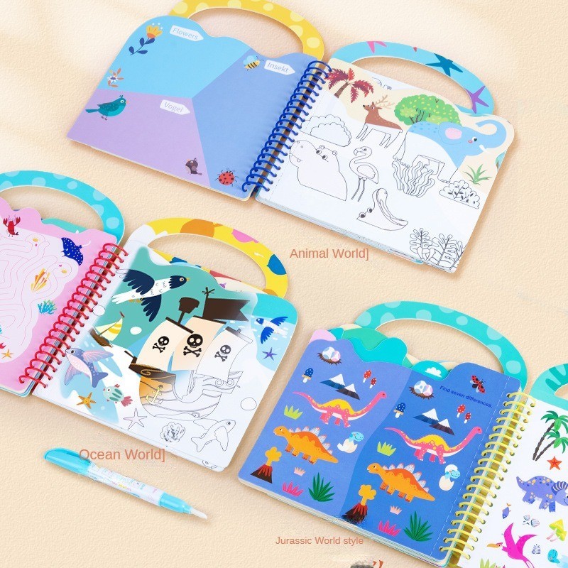 

HJK MAMAME - Magic Water Painting Book Water Magic Book Buku Aktivitas Mengambar Anak Dengan Air Dan