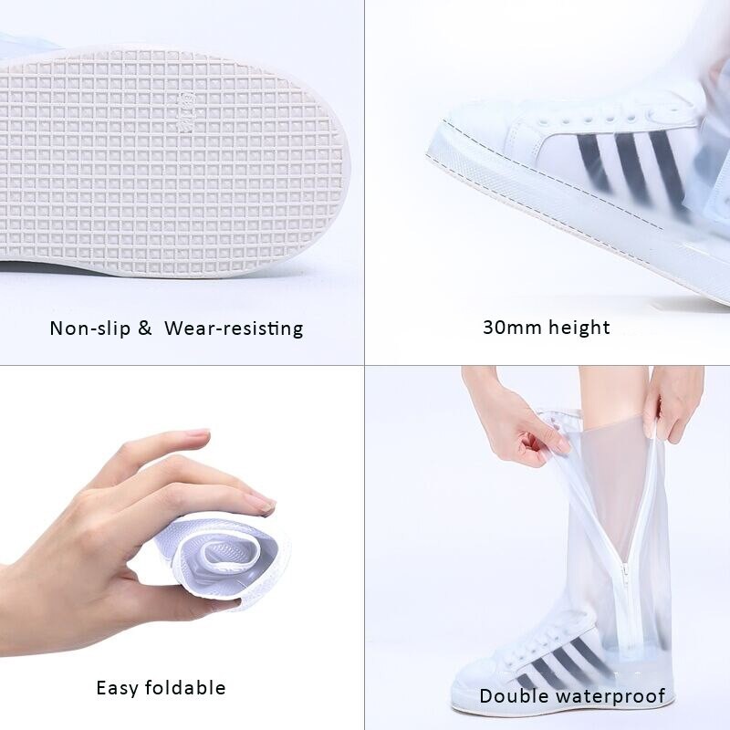 Yuma Cover Sepatu Dewasa PVC Anti Air Unisex / Sepatu Karet Penutup Sepatu Bot Air Antiselip Pria Un