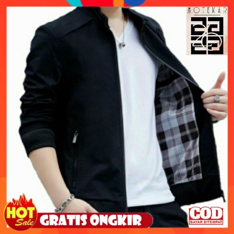 BAHAN ADEM HALUS LEMBUT TEBAL / [MOTEKAR26]JAKET KATUN  BOMBER  Pria|Jaket Casual Pria|Jaket Elegan|