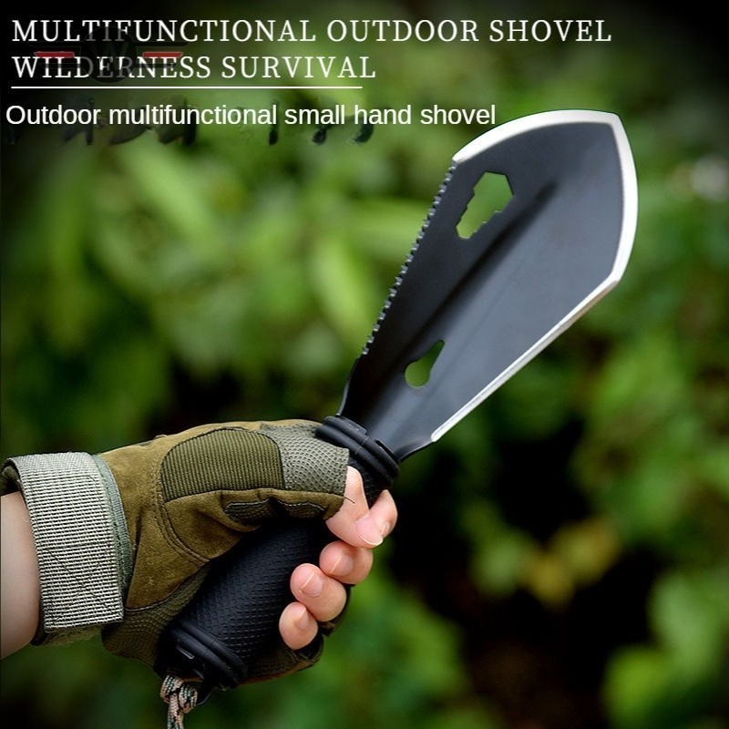 Sekop Alat Berkebun Camping Shovel Pisau Lipat Saw Survival Wrench Nail Knife Outdoor 28CM Portable 