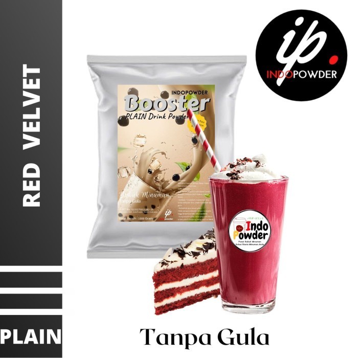 

PROMO Aneka Minuman PLAIN Bubuk Minuman RED VELVET 1Kg - Bubuk REDVELVET Tanpa Gula