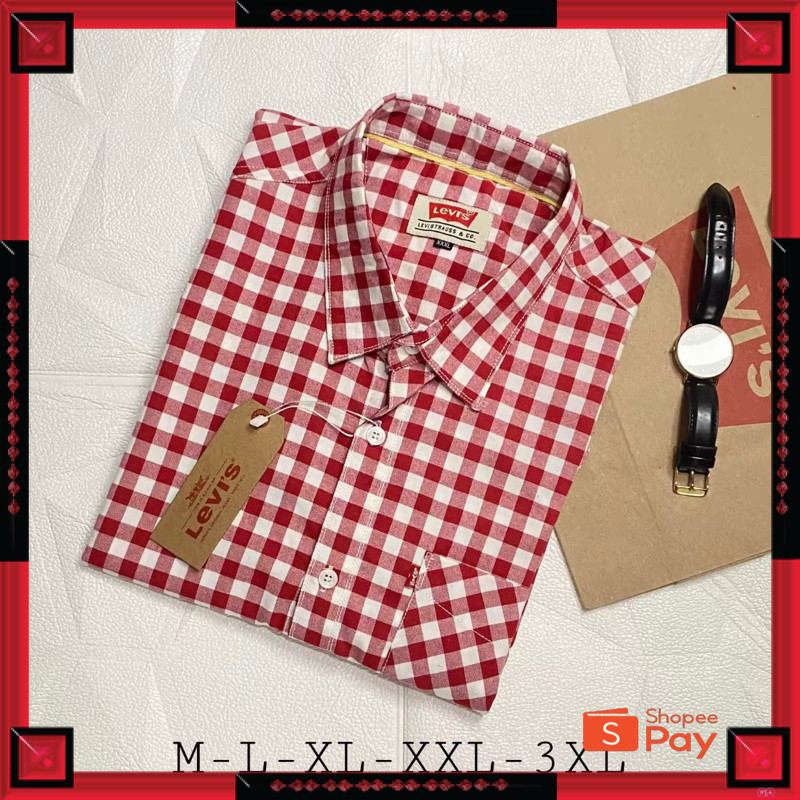 KAIN ADEM LEMBUT HALUS TEBAL / Kemeja Flanel Kotak kotak 501 usa import terlaris Lengan Pendek Pria 