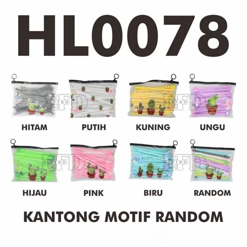 

(OYU)Pulpen Gel Karakter Lucu Set Isi 20PCS Pena FREE Zipper Pouch Tempat Pensil Transparan Murah bisa cod