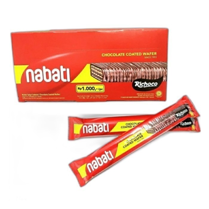 

Nabati Chocolate Coated Wafer Box isi 12 pcs @ 14 gr