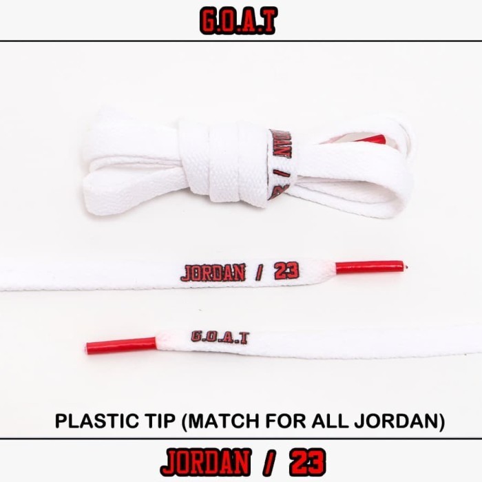 [Terbaru] LAST DANCE LACES ( JORDAN / 23 ) AWAY WHITE (PLASTIC TIP) TALI SEPATU - 140CM