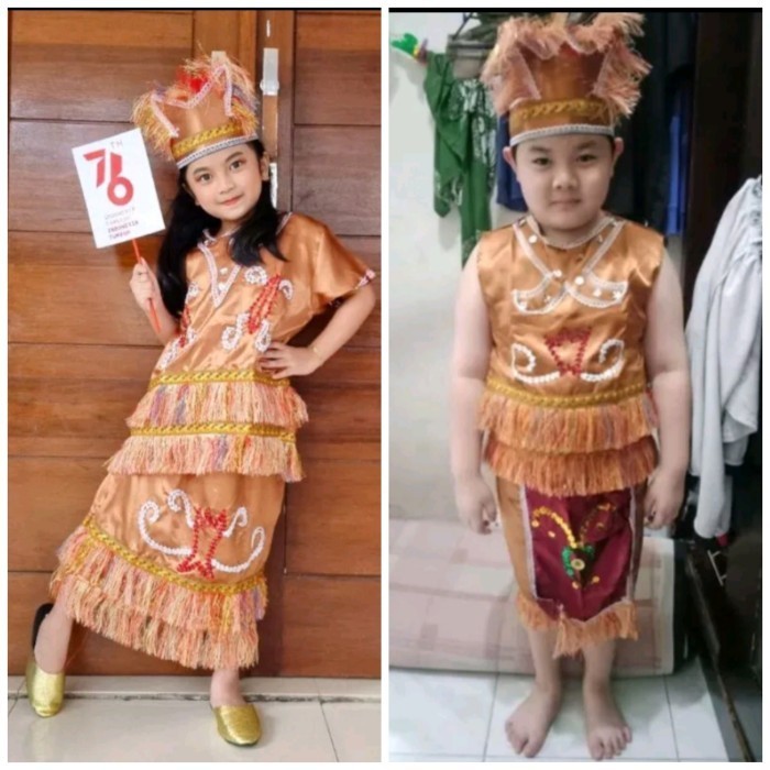 [KUALITAS TERBAIK] Baju Adat Papua Anak / Pakaian Adat Papua Anak / Baju Adat Anak - Perempuan, 3