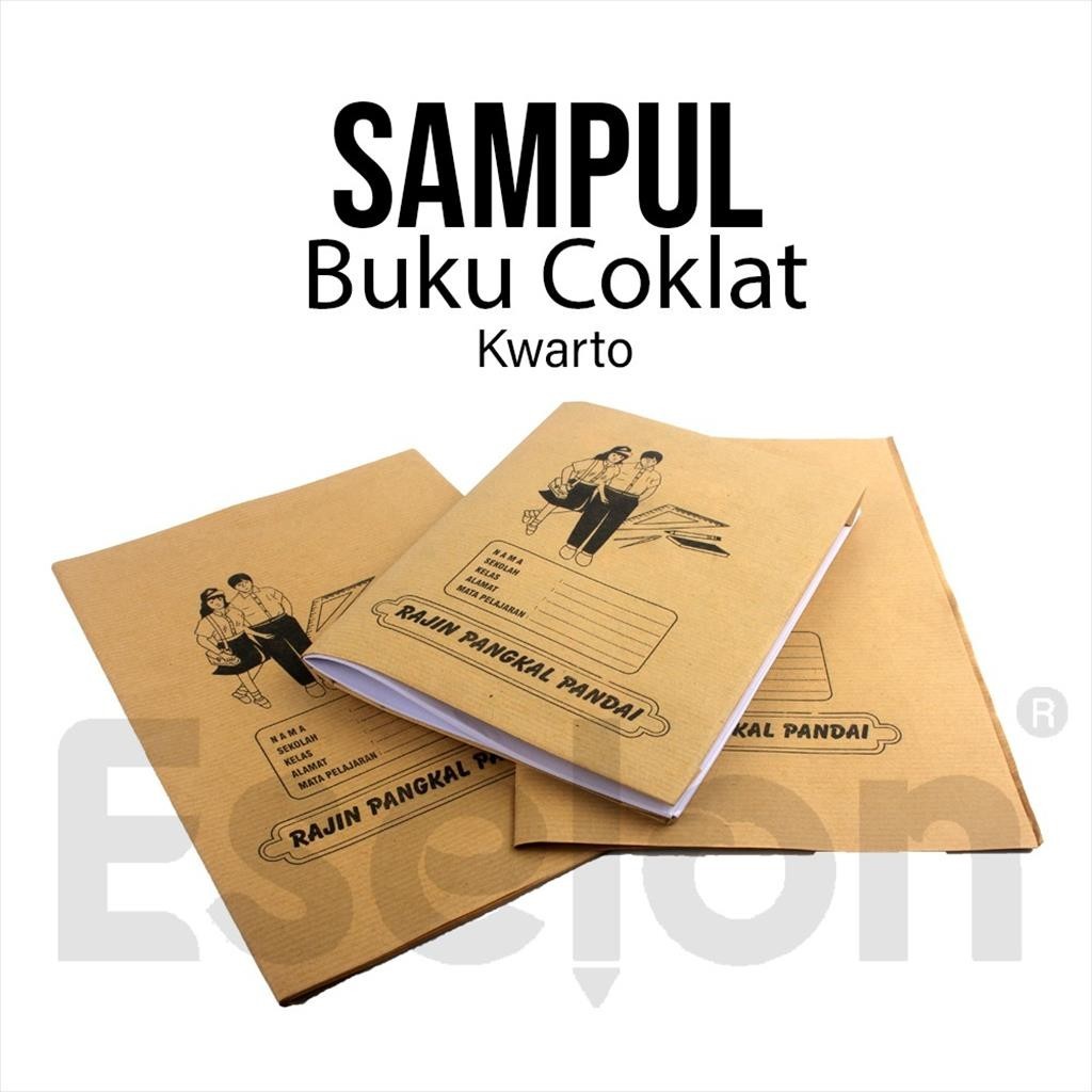 

25lbr Sampul Buku Coklat Kraf SZ Kwarto / 1 Pack Sampul Buku Coklat