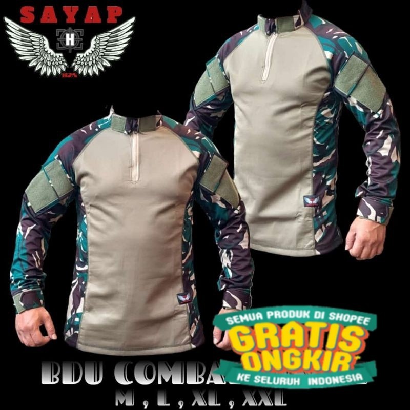 BAJU BDU TACTICAL LORENG BDU LENGAN PANJANG,BAJU TAD,KAOS LORENG/ jumbo big size besar