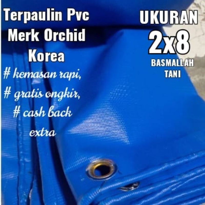 Terpaulin Pvc Merk Orchid Korea Ukuran 2x8 meter ORIGINAL