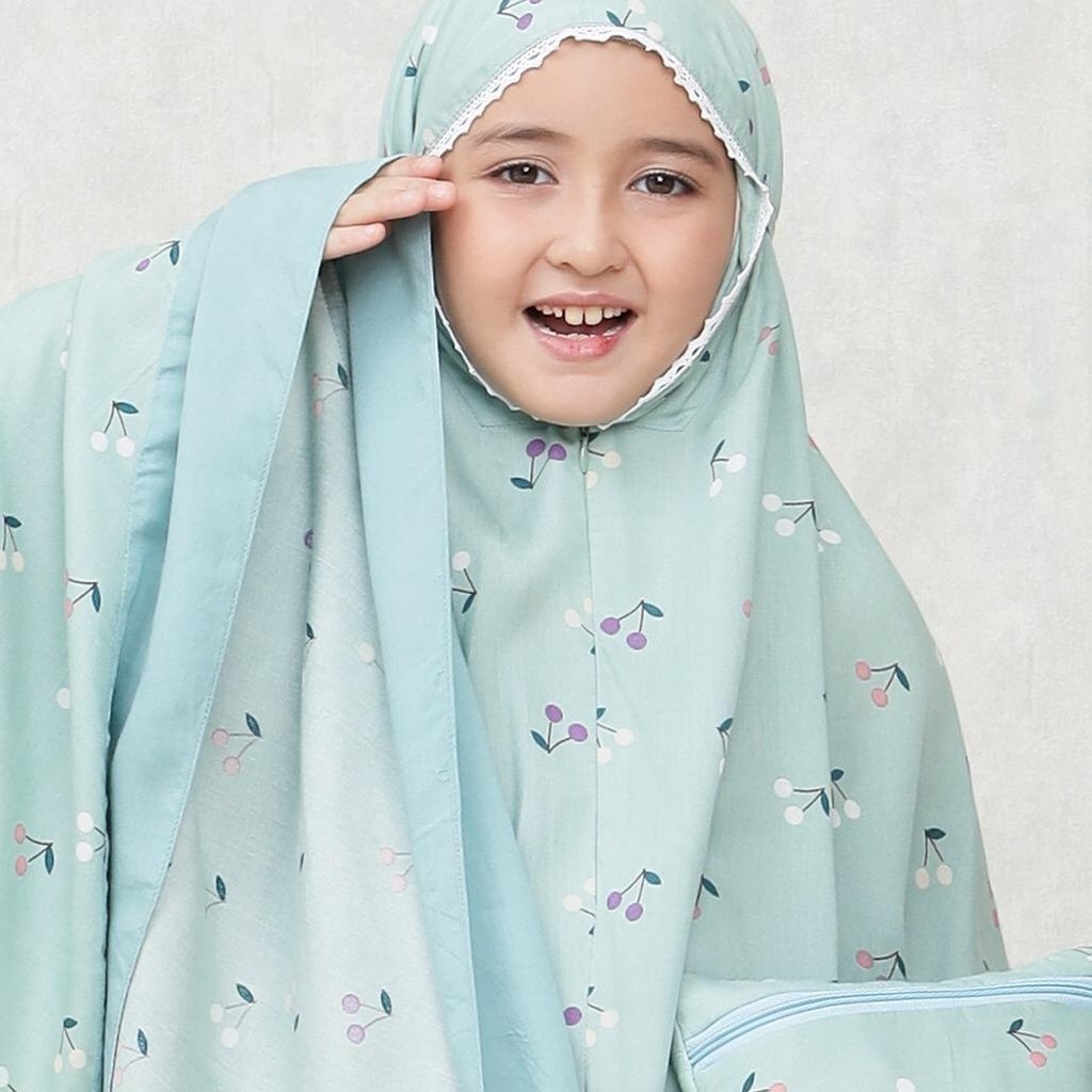 Mukena Anak Muqena Cewek Kids Atasan Bawahan Muslim Bisa Cod Rukuh Remaja Baju Kurung Motif Prit Muq