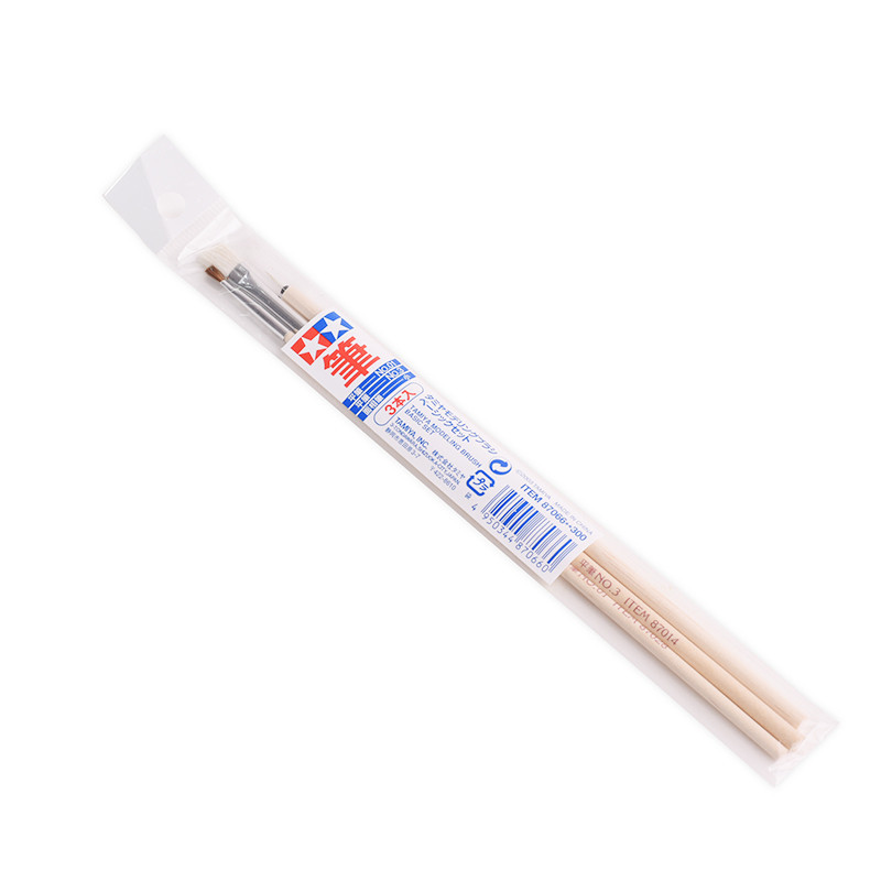 

TAMIYA 87066 Modeling Brush 3pcs Coloring Pen Paint Brush Set Basic Style Special Coloring Flat Pen Line Drawing Pens for Model