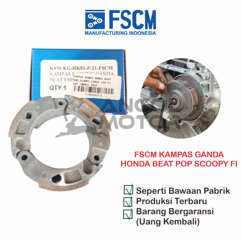 FSCM Kampas Ganda Otomatis Kopling Beat Pop Scoopy Esp Vario 110Fi K44