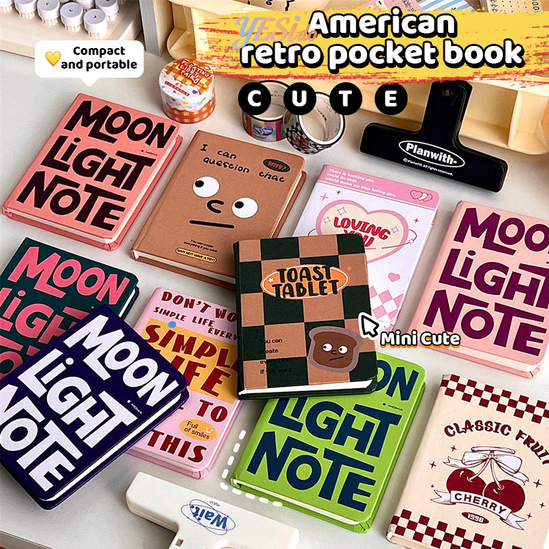 

COD✨ Buku Catatan Retro Gaya Amerika Buku Catatan Saku Mini Buku Catatan Portabel Pelajar-YES