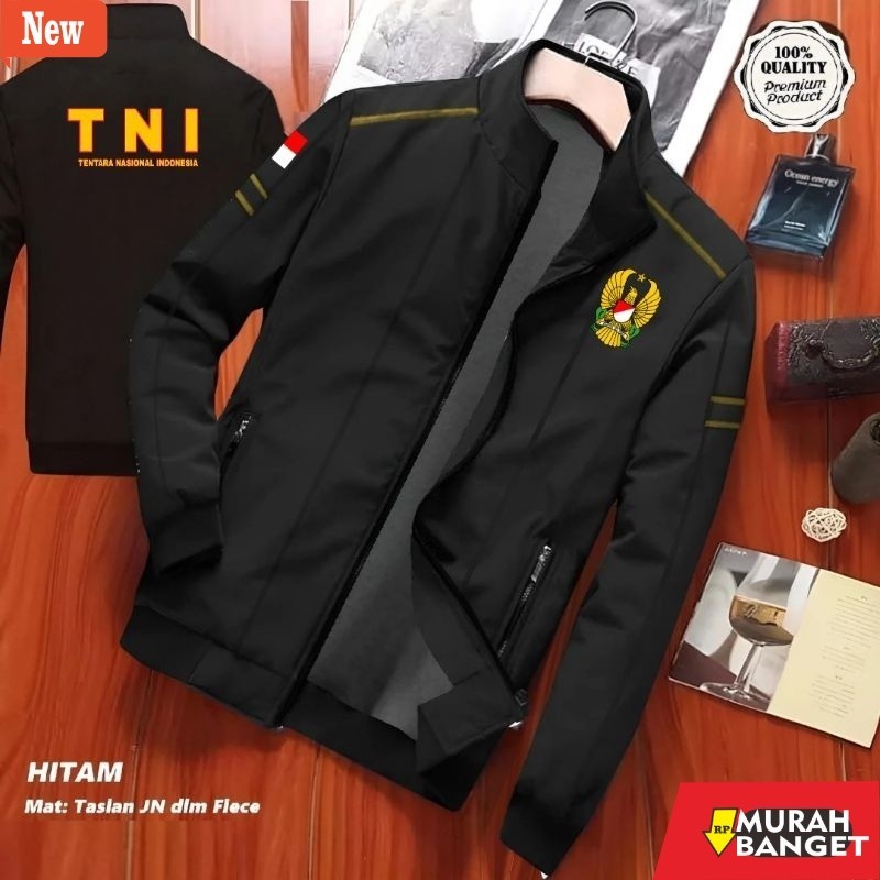 jaket bomber pria original JAKET TNI AD AL AU FREE CUSTOM LOGO NAMA WATERPROOF BOLAK BALIK SABLON TE