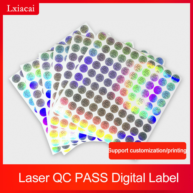 

1000pcs 15mm Colorful Laser Round QC Label PASS Self-Adhesive Waterproof Sticker Digital 01-20 Universal