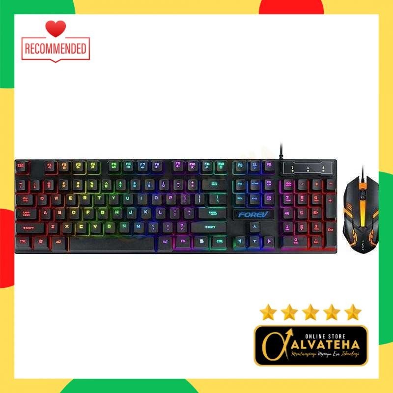 Keyboard Gaming LED RGB with Mouse Game 1000 DPI Paket Hemat - Q305S