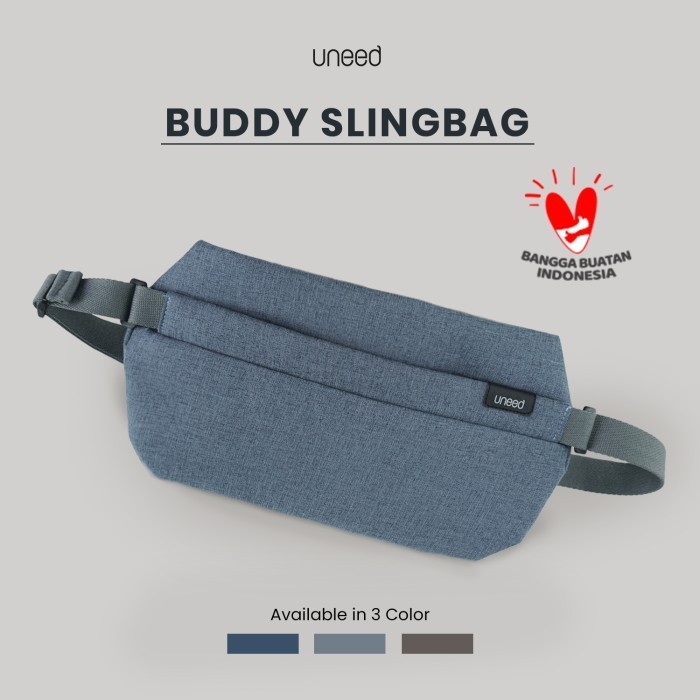 [TERMURAH] UNEED Tas Selempang Waist Bag Buddy Sling Bag- UNB222 - BLUE