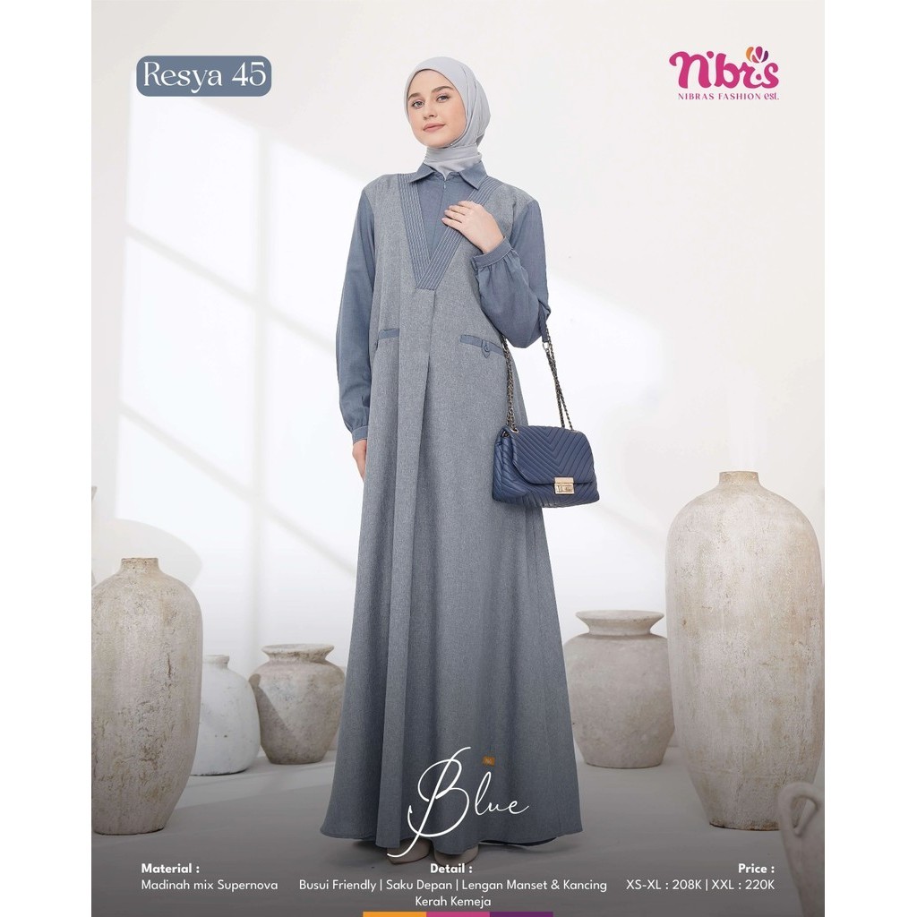 PROMO NIBRAS GAMIS RESYA 45 dress casual polos katun premium Original
