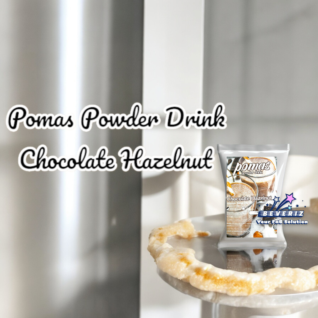 

Pomas Chocolate Hazelnut Powder Drink | Bubuk Minuman Rasa | Serbuk Boba Bubble Kekinian 500 Gram