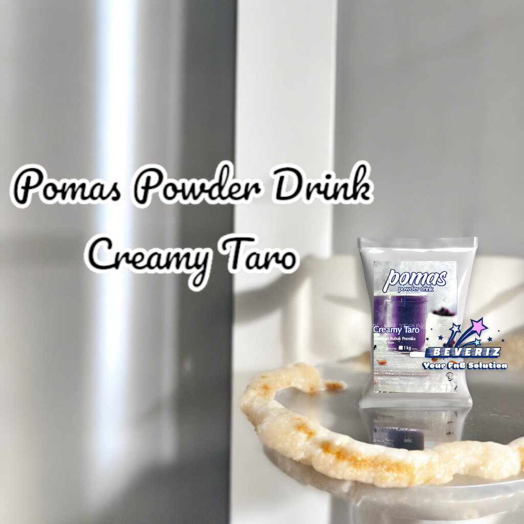 

Pomas Creamy Taro Powder Drink | Bubuk Minuman Rasa | Serbuk Boba Bubble Kekinian 500 Gram