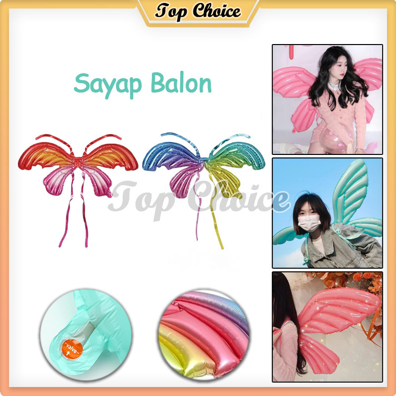 Sayap Balon / Balon Foil Sayap Kupu Kupu / Dekorasi Ulang Tahun