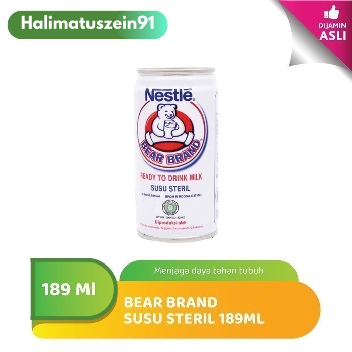 

Bear Brand Susu Steril Menjaga Daya Tahan Tubuh - 189ml