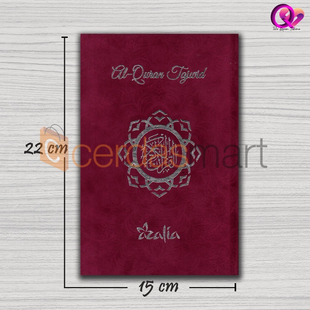 AL QURAN TAJWID & TERJEMAH AZALIA BLUDRU A5 QURAN SEDANG SYAAMIL QURAN (Original) cover pink