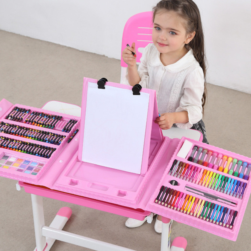 

Kids Drawing Set Pencil Crayon Watercolor Pens With Drawing Board School Water Painting Supplies Educational Toys Children Gifts