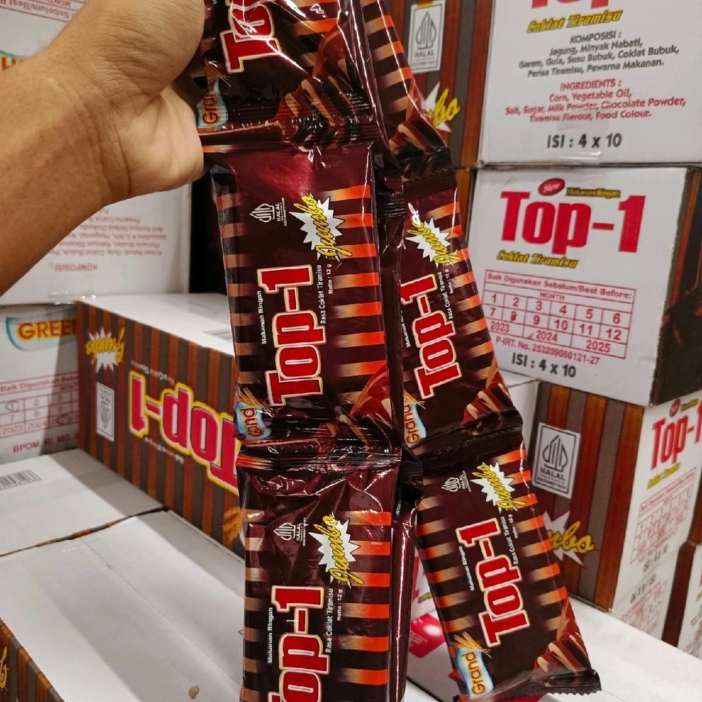 

Top-1 Rasa Coklat Tiramisu Jumbo Renceng 1000 Top One