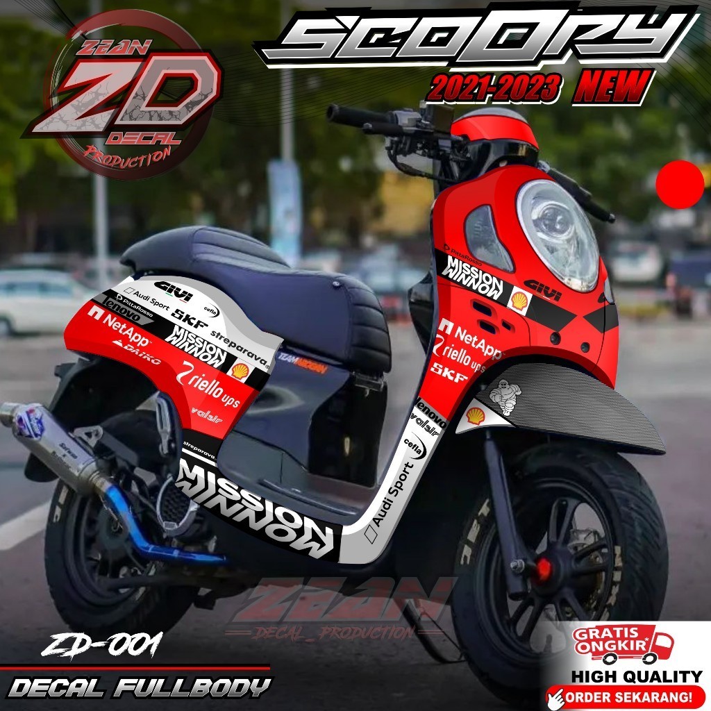 (COD) TERBARU Decal Sticker Motor Scoopy New 2021 2022 2023 2024 Full Body - Sticker Skotlet Variasi