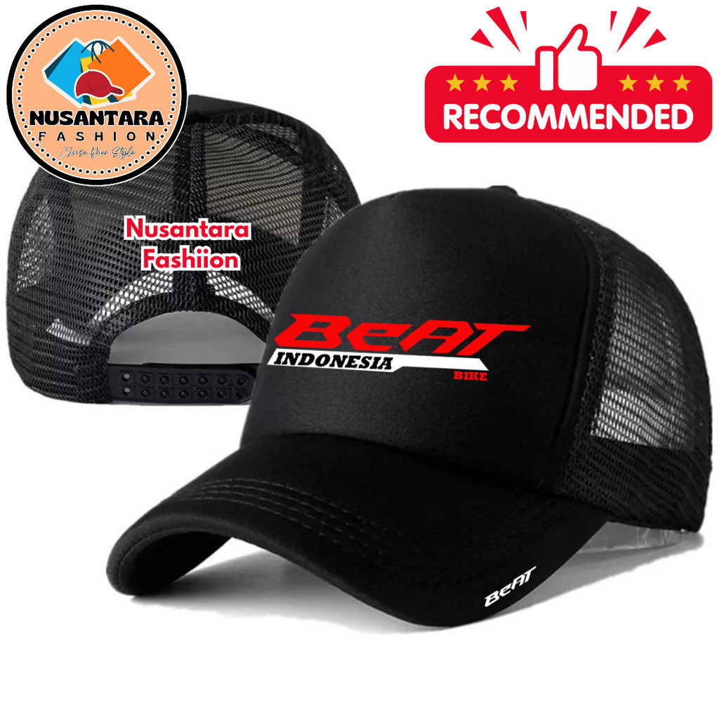 Nusantara Fashiion Topi Trucker HONDA BEAT - Topi Distro HONDA BEAT Logo - Topi HONDA BEAT Premium -