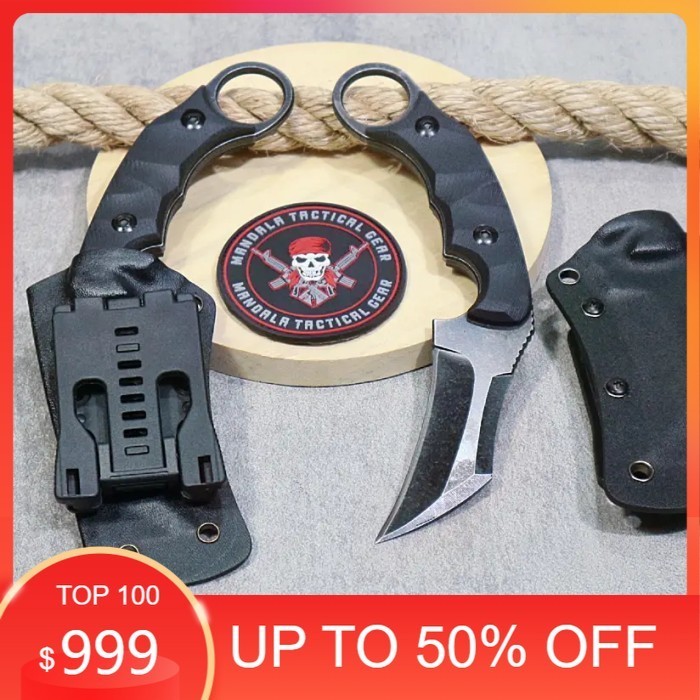 [ZONA MILITERY] carambit kydex tactical / Pisau Crambit kydex original wr14