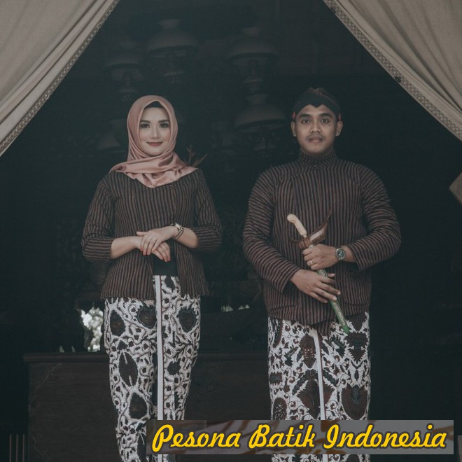 LURIK LURIK JA Baju Surjan Couple Kebaya Lurik Kutubaru Pakaian Adat Ja Jumbo