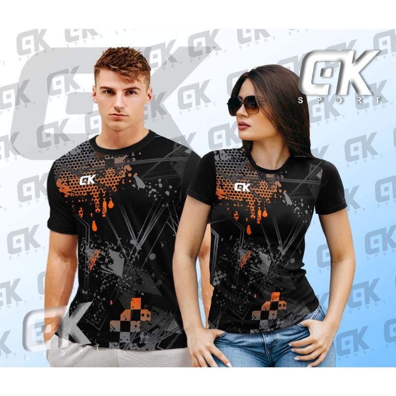 KAOS OLAHRAGA WANITA KAOS VOLLY WANITA BAJU VOLLY BAJU BADMINTON BAJU TRAINING PRINTING SIZEMLXL