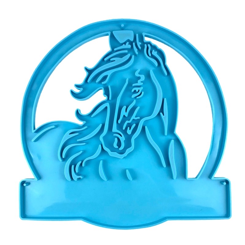 

Cute Lovely Horse Cattle Animal Head Silicone Mold for DIY Pendant Mold Farm Decor Epoxy Resin Casting Door Doorplate