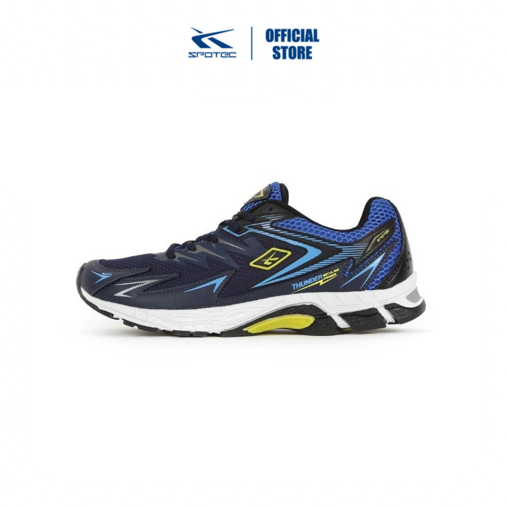Spotec Running Thunder Sepatu Lari Pria Wanita - Biru Tua Putih