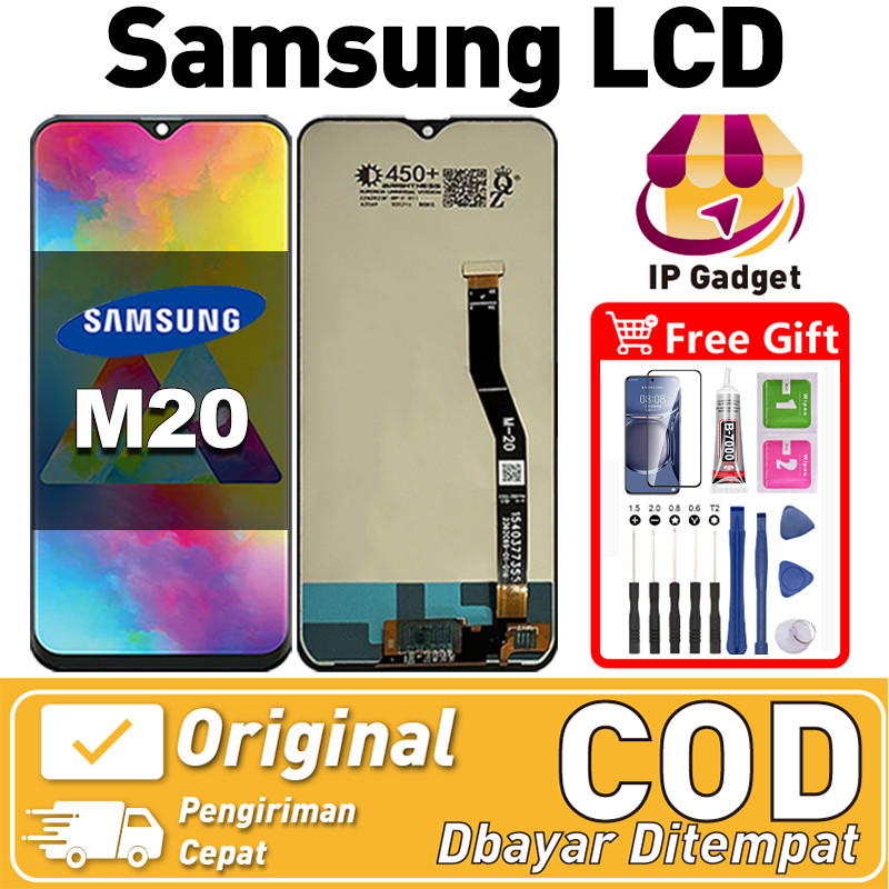 Original Lcd SAMSUNG M20 FULLSET GIFTS asli Layar hp touchscreen Sentuh Versi Tinggi COD