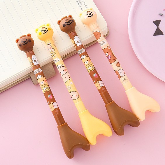 

PULPEN GEL MOTIF KARTUN BERUANG / PEN GEL GIRAFFE BEAR / PEN STAND BEAR TERMURAH