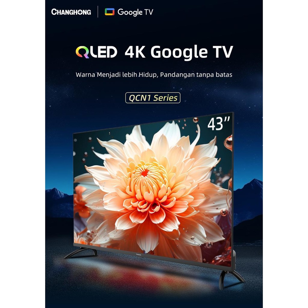LED TV CHANGHONG U43QCN1 CHANGHONG QLED TV 4K 43INCH GOOGLE SMART U43 QCN1