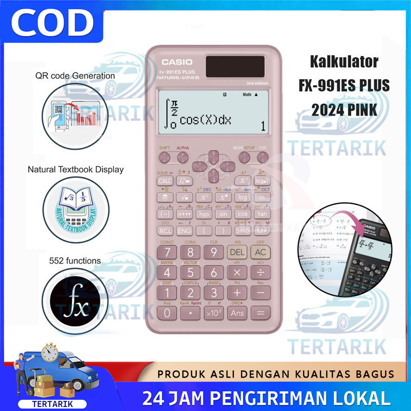 

Kalkulator Scientific Casio ilmiah FX-991ES-Plus Calculator Scientific Casio Kalkulator Casio Scientific 417 Fungsi/Dua Sumber Tenaga Baterai Dan Tenaga Matahari/40 Konstanta Rumus