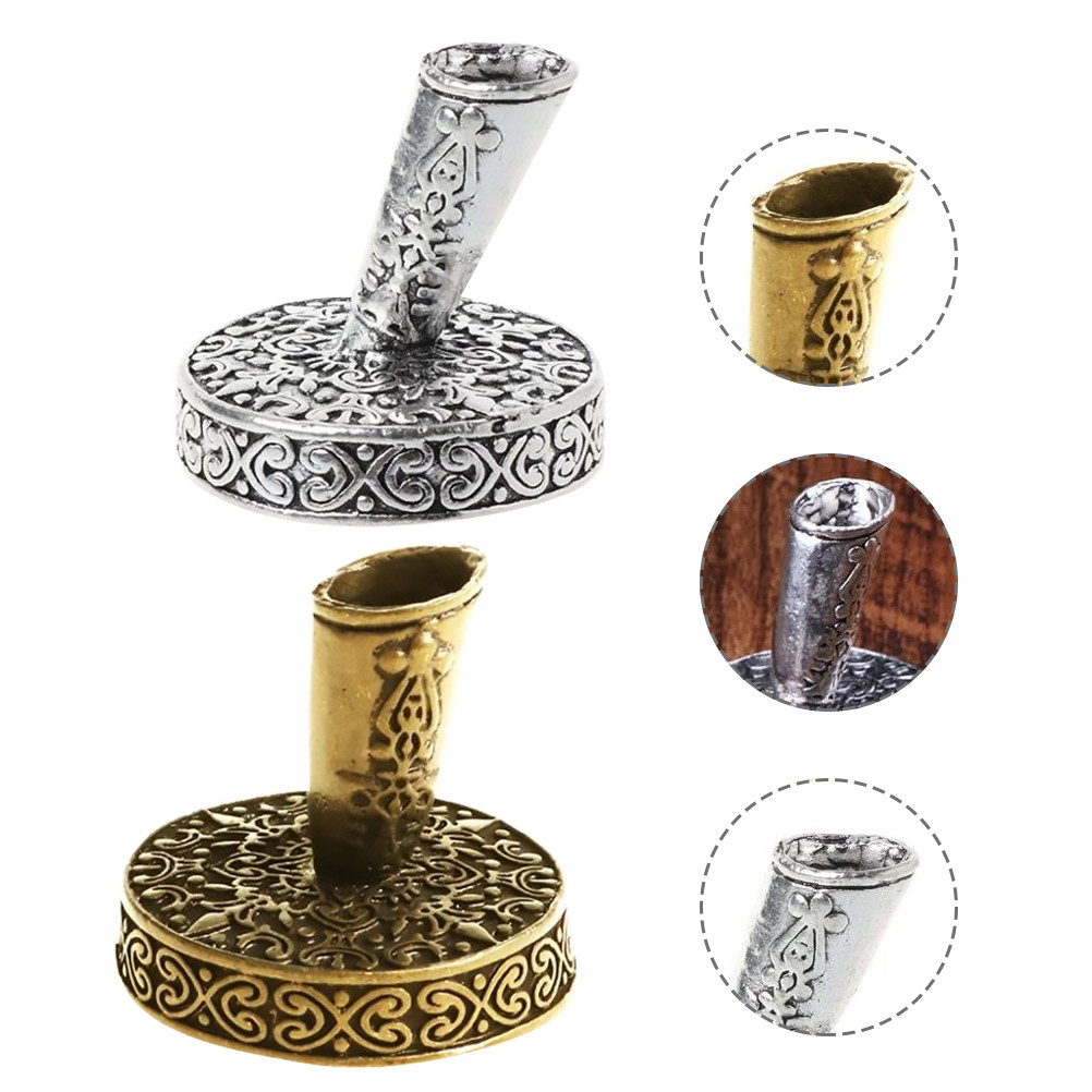 

2 Pcs Quill Pen Stand Stationery Organizer School Supplies Holder Office Pencil Desk Clip Flower Desktop Vintage Base Pot Decor
