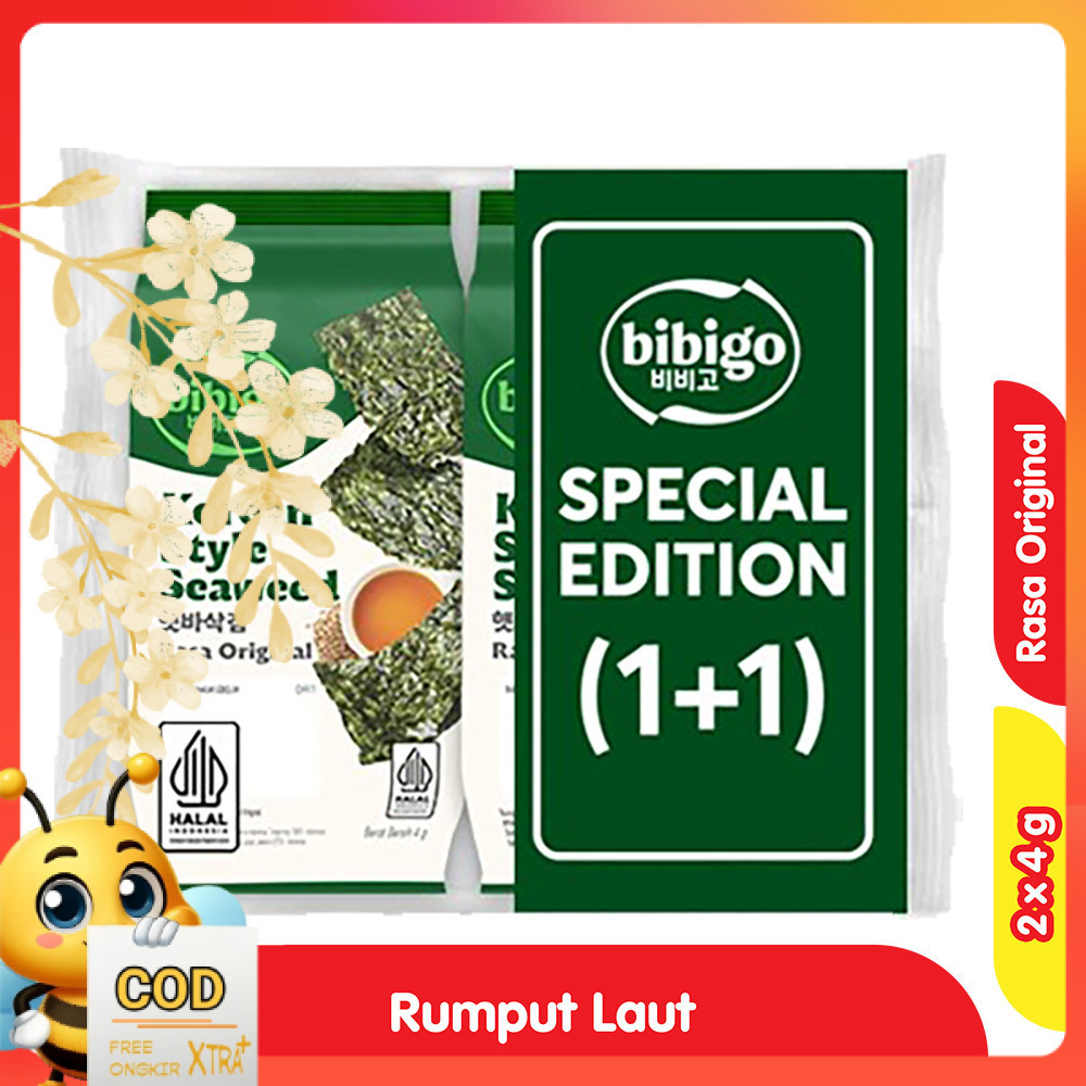 

Bibigo Camilan Rumput Laut Rasa Original 2 x 4 g