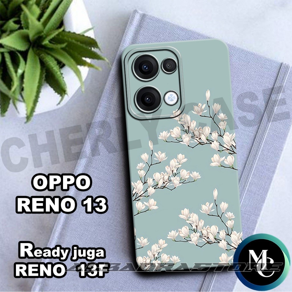 34/ Softcase karet lentur untuk OPPO RENO 13 DAN OPPO RENO 13F/Motif BUNGA/case OPPO RENO 13/kesing 