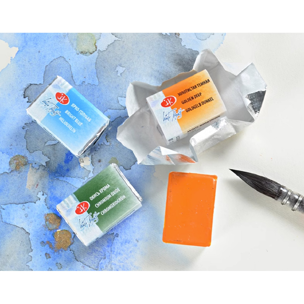 

Russian White Night Solid Block Watercolor Paint Portable Professional Painting akwarela Full Color Art Supplies Student Supplie