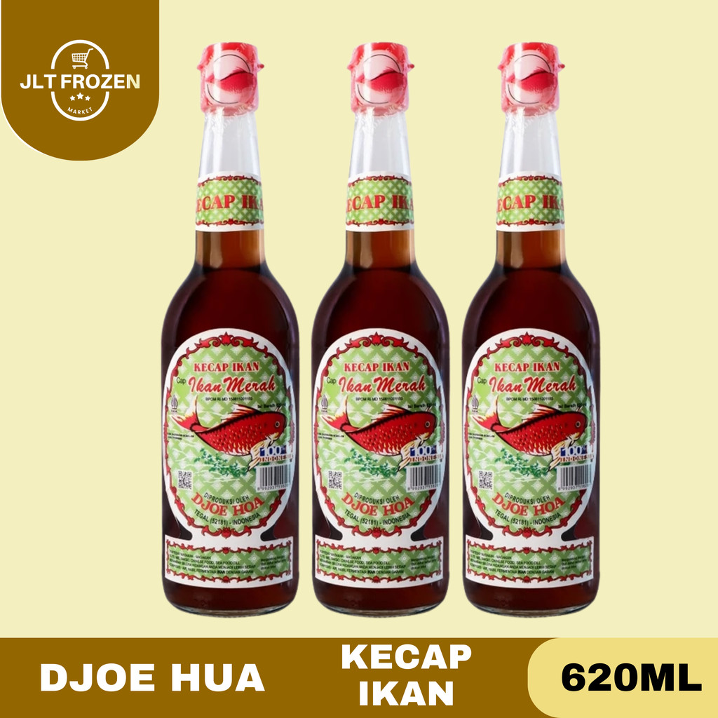 

Djoe Hoa Kecap Ikan / Kecap Sari Ikan / Cap Ikan Merah / Botol Kaca / Kecap Ikan Jadul / 620ml