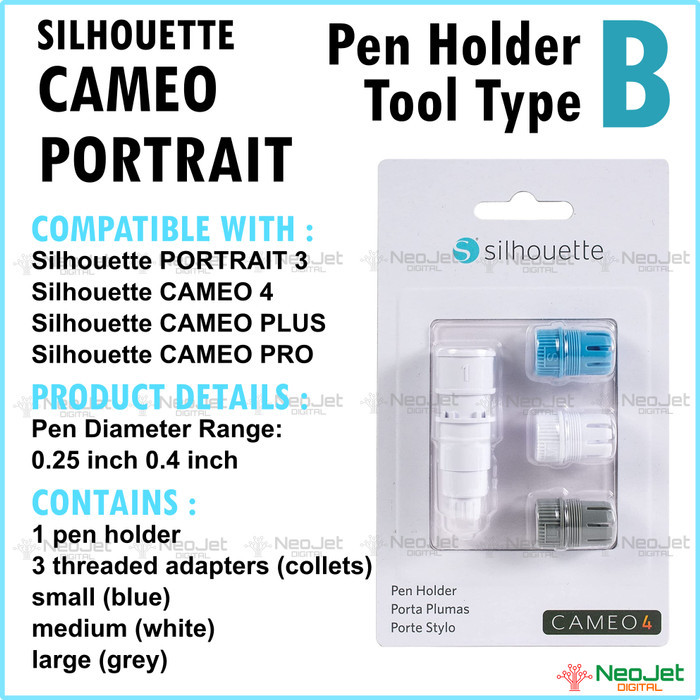 

Pen Holder Mesin Cutting Sticker Silhouette Cameo 4 Portrait 3 Ori